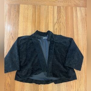 T Tahari Black Textured Jacket